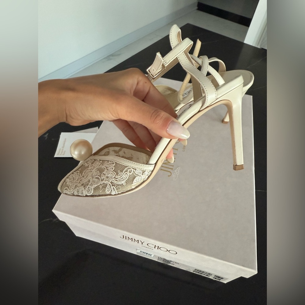 Jimmy Choo Ivory Lace Heels